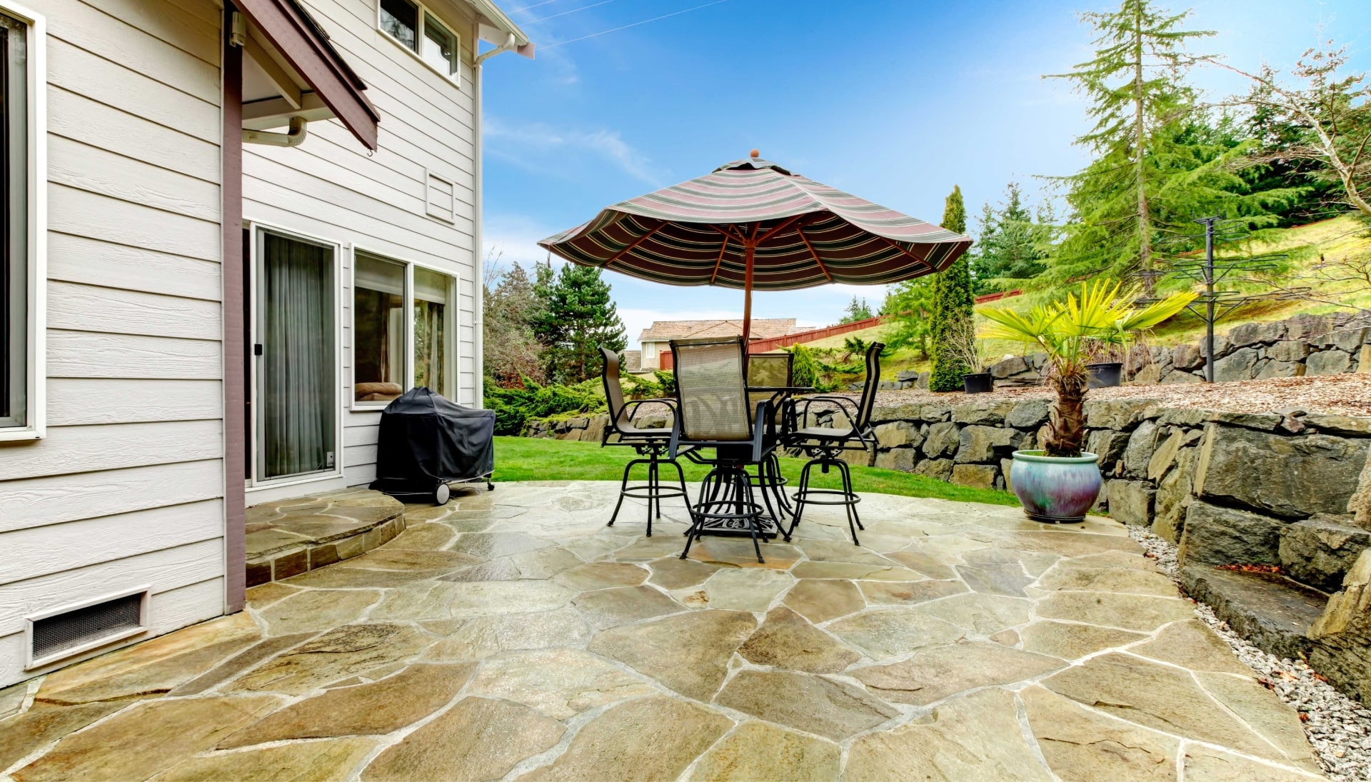 Beautifully Textured and Patterned Concrete Patios in Denver, Colorado area!